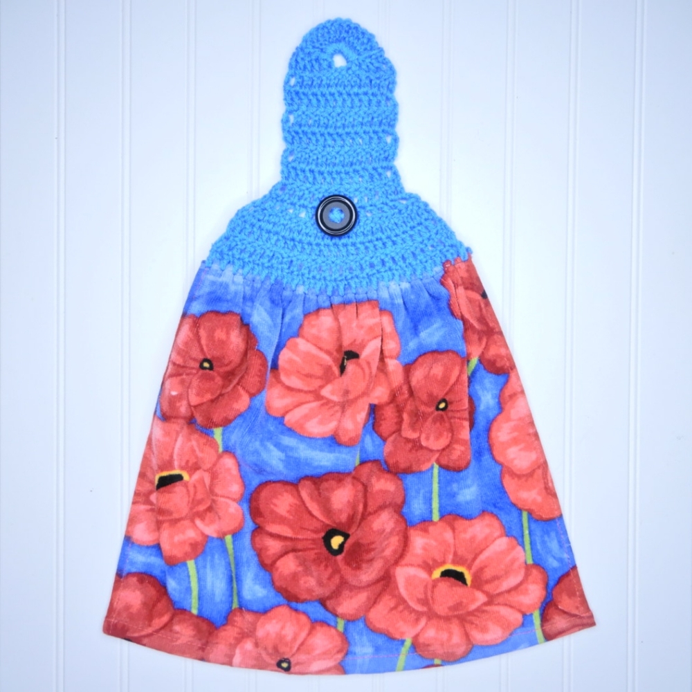 Floral Crochet Top Towel
